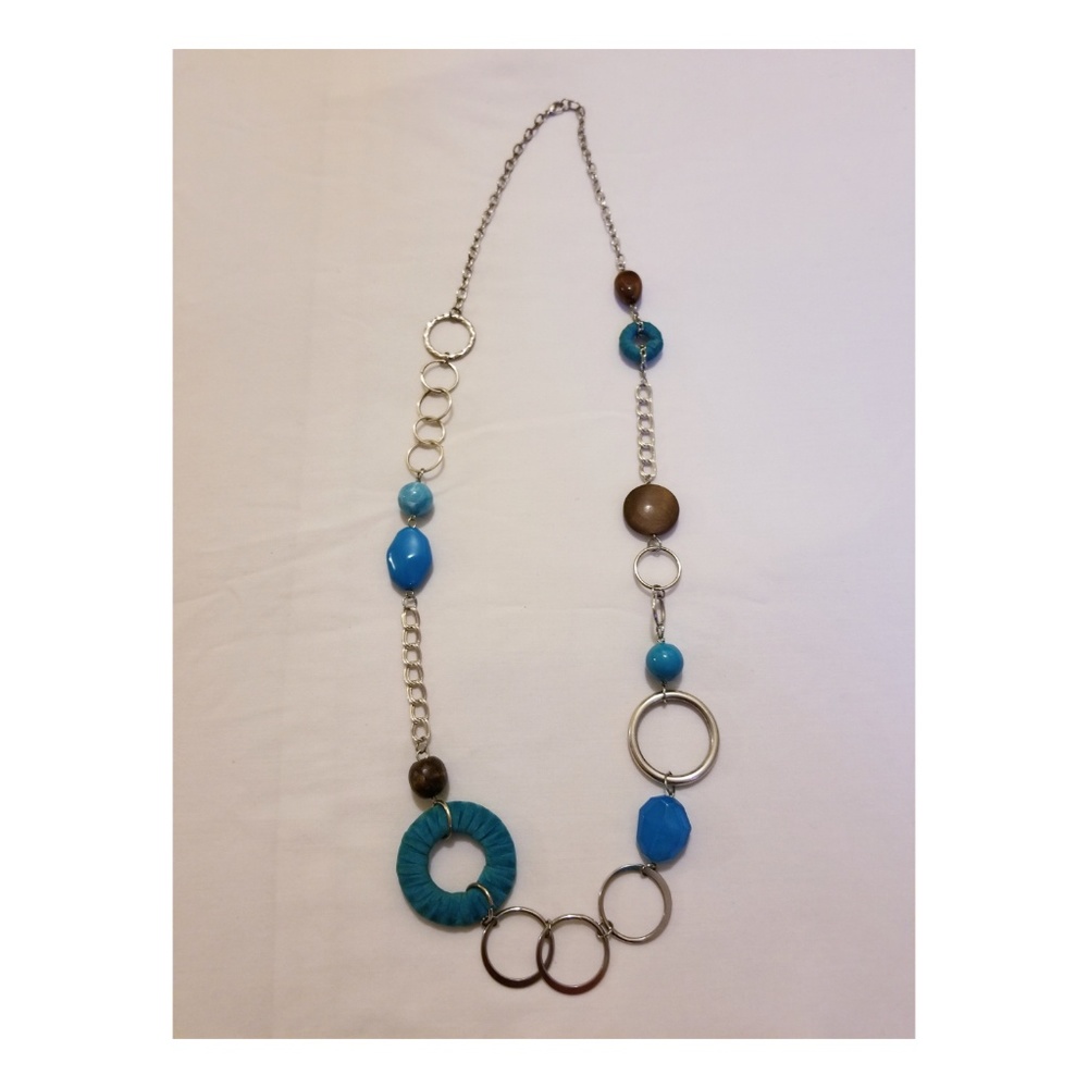Arizona Jeans Silver and Turquoise Necklace